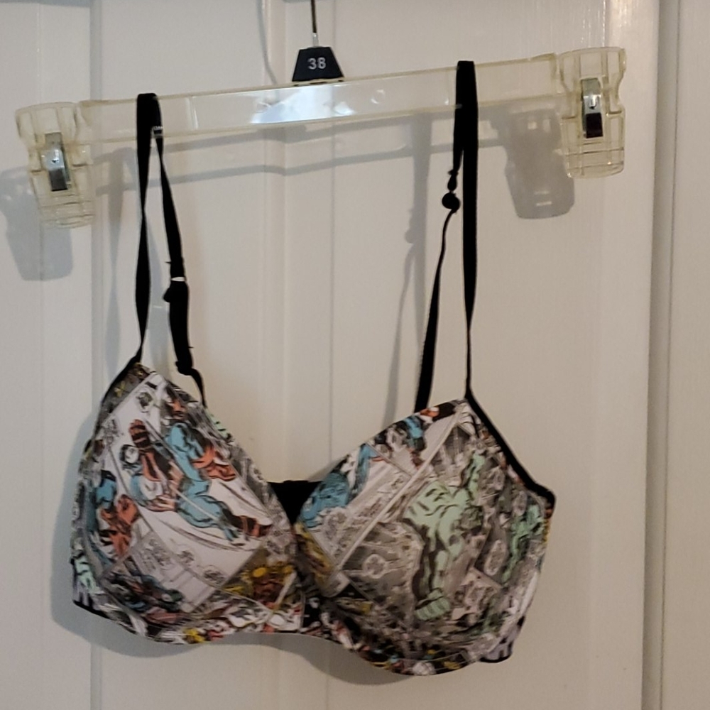 Marvel comic print bra